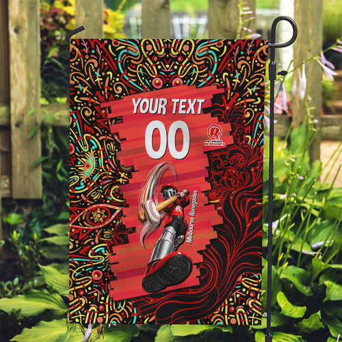 Personalized Melbourne Renegades Cricket Garden Flag Hippie Psychedelic Pattern Vibrant Mandala Art Style