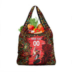 Personalized Melbourne Renegades Cricket Grocery Bag Hippie Psychedelic Pattern Vibrant Mandala Art Style