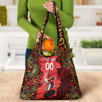 Personalized Melbourne Renegades Cricket Grocery Bag Hippie Psychedelic Pattern Vibrant Mandala Art Style