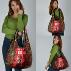 Personalized Melbourne Renegades Cricket Grocery Bag Hippie Psychedelic Pattern Vibrant Mandala Art Style