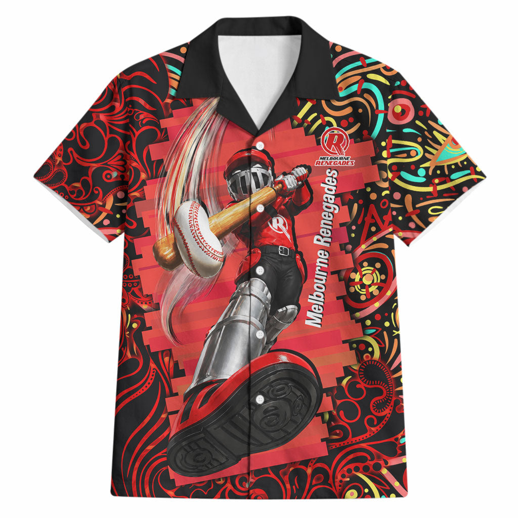 Personalized Melbourne Renegades Cricket Hawaiian Shirt Hippie Psychedelic Pattern Vibrant Mandala Art Style