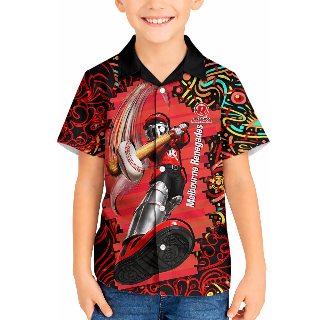 Personalized Melbourne Renegades Cricket Hawaiian Shirt Hippie Psychedelic Pattern Vibrant Mandala Art Style