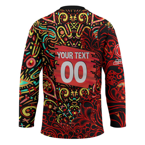 Personalized Melbourne Renegades Cricket Hockey Jersey Hippie Psychedelic Pattern Vibrant Mandala Art Style