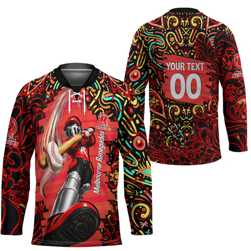 Personalized Melbourne Renegades Cricket Hockey Jersey Hippie Psychedelic Pattern Vibrant Mandala Art Style