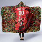 Personalized Melbourne Renegades Cricket Hooded Blanket Hippie Psychedelic Pattern Vibrant Mandala Art Style