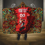 Personalized Melbourne Renegades Cricket Hooded Blanket Hippie Psychedelic Pattern Vibrant Mandala Art Style