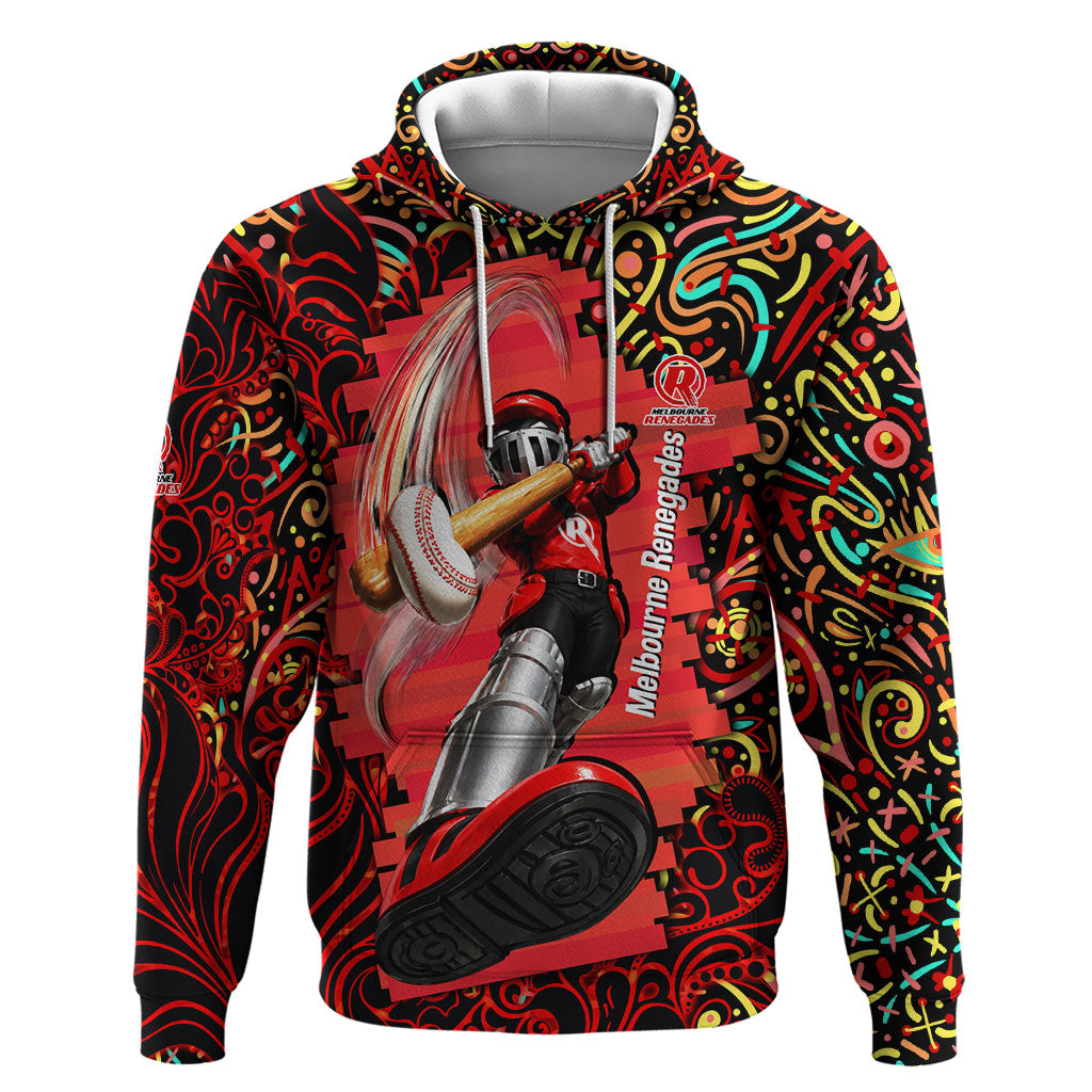 Personalized Melbourne Renegades Cricket Hoodie Hippie Psychedelic Pattern Vibrant Mandala Art Style