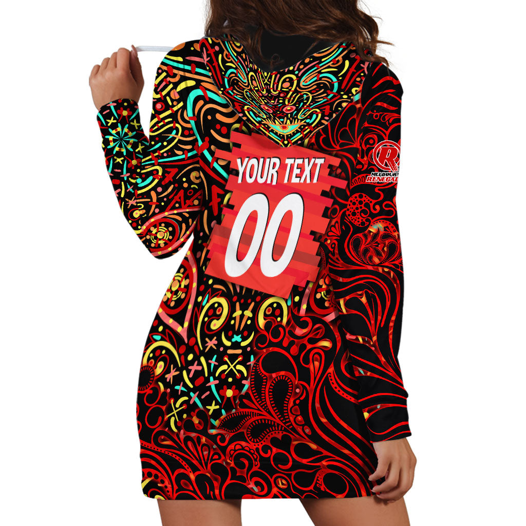 Personalized Melbourne Renegades Cricket Hoodie Dress Hippie Psychedelic Pattern Vibrant Mandala Art Style