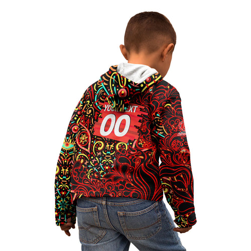 Personalized Melbourne Renegades Cricket Kid Hoodie Hippie Psychedelic Pattern Vibrant Mandala Art Style