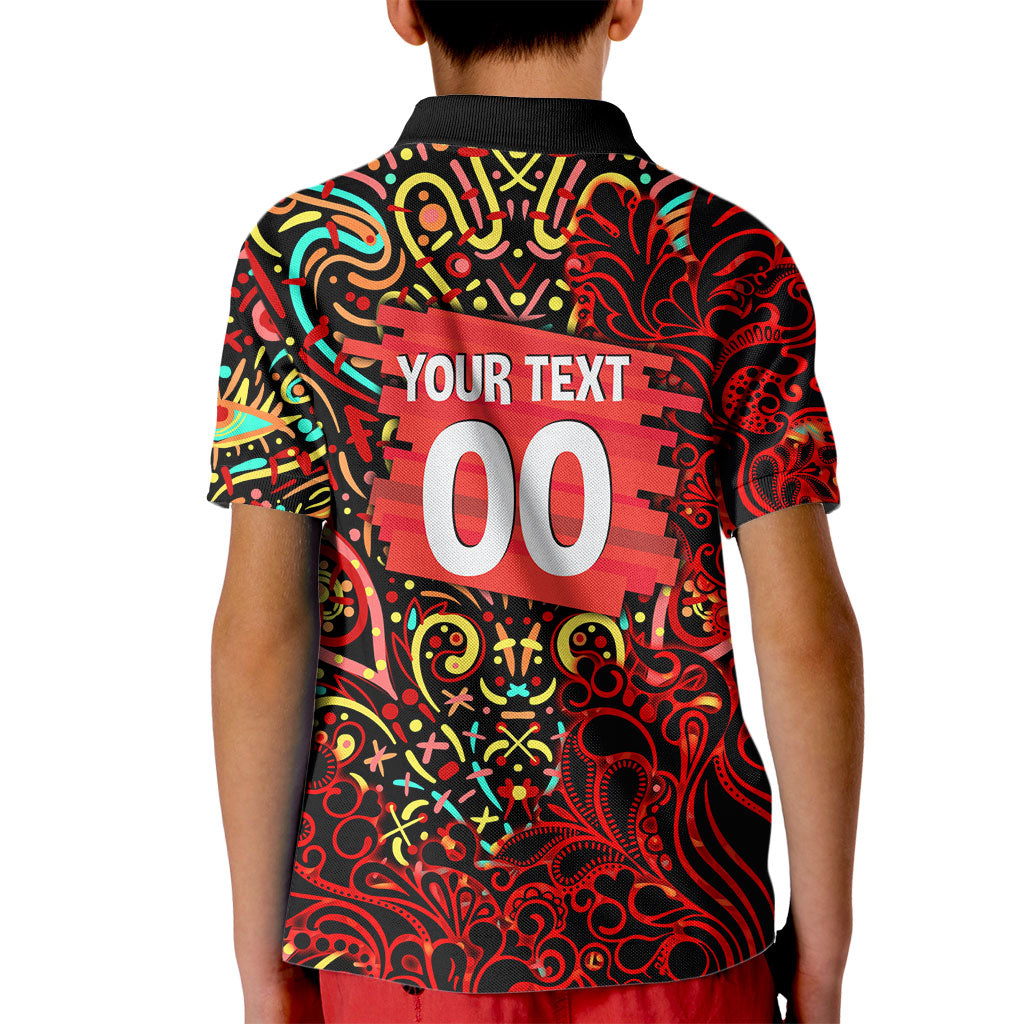 Personalized Melbourne Renegades Cricket Kid Polo Shirt Hippie Psychedelic Pattern Vibrant Mandala Art Style