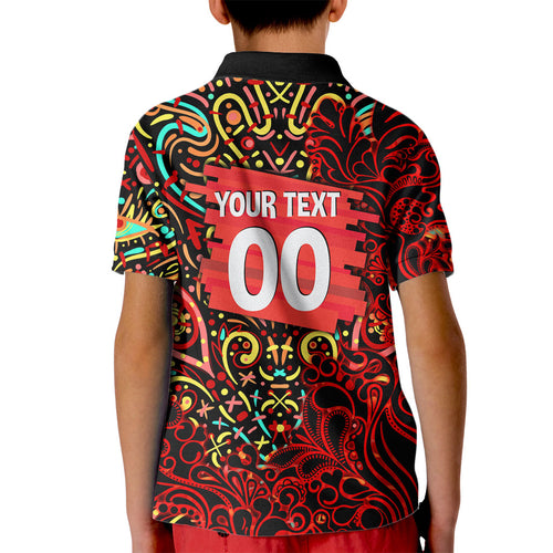 Personalized Melbourne Renegades Cricket Kid Polo Shirt Hippie Psychedelic Pattern Vibrant Mandala Art Style