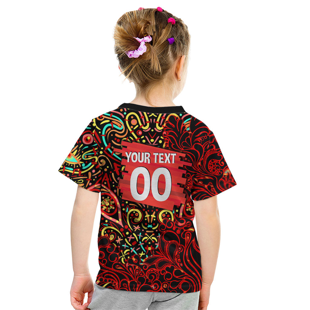 Personalized Melbourne Renegades Cricket Kid T Shirt Hippie Psychedelic Pattern Vibrant Mandala Art Style