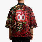 Personalized Melbourne Renegades Cricket Kimono Hippie Psychedelic Pattern Vibrant Mandala Art Style