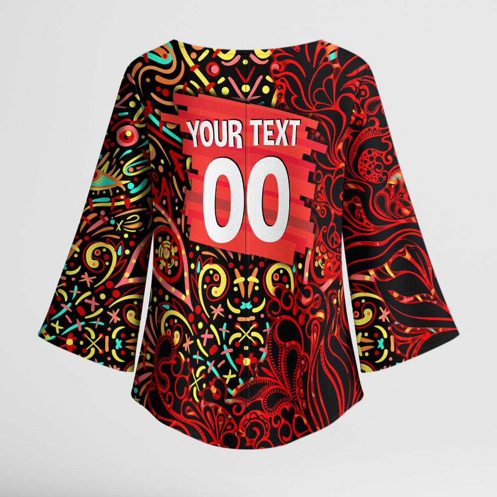 Personalized Melbourne Renegades Cricket Kimono Sleeve Blouse Hippie Psychedelic Pattern Vibrant Mandala Art Style