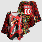 Personalized Melbourne Renegades Cricket Kimono Sleeve Blouse Hippie Psychedelic Pattern Vibrant Mandala Art Style
