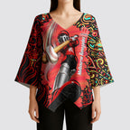 Personalized Melbourne Renegades Cricket Kimono Sleeve Blouse Hippie Psychedelic Pattern Vibrant Mandala Art Style