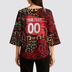 Personalized Melbourne Renegades Cricket Kimono Sleeve Blouse Hippie Psychedelic Pattern Vibrant Mandala Art Style