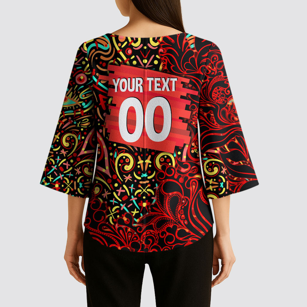Personalized Melbourne Renegades Cricket Kimono Sleeve Blouse Hippie Psychedelic Pattern Vibrant Mandala Art Style