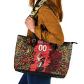 Personalized Melbourne Renegades Cricket Leather Tote Bag Hippie Psychedelic Pattern Vibrant Mandala Art Style