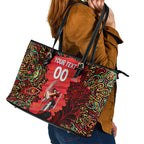 Personalized Melbourne Renegades Cricket Leather Tote Bag Hippie Psychedelic Pattern Vibrant Mandala Art Style