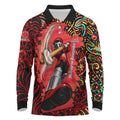 Personalized Melbourne Renegades Cricket Long Sleeve Polo Shirt Hippie Psychedelic Pattern Vibrant Mandala Art Style