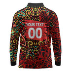 Personalized Melbourne Renegades Cricket Long Sleeve Polo Shirt Hippie Psychedelic Pattern Vibrant Mandala Art Style
