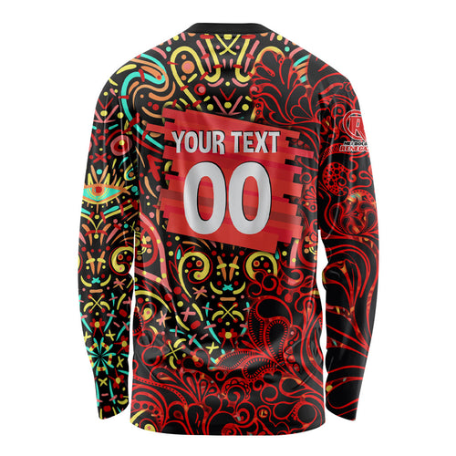 Personalized Melbourne Renegades Cricket Long Sleeve Shirt Hippie Psychedelic Pattern Vibrant Mandala Art Style