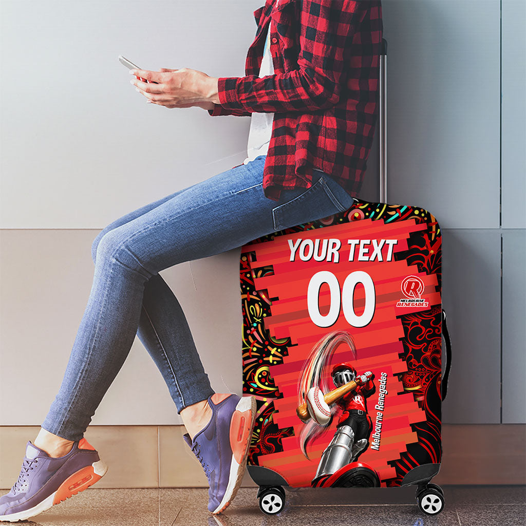 Personalized Melbourne Renegades Cricket Luggage Cover Hippie Psychedelic Pattern Vibrant Mandala Art Style