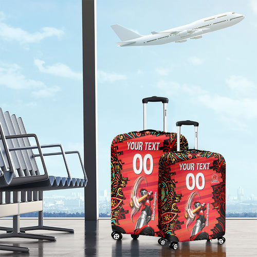 Personalized Melbourne Renegades Cricket Luggage Cover Hippie Psychedelic Pattern Vibrant Mandala Art Style