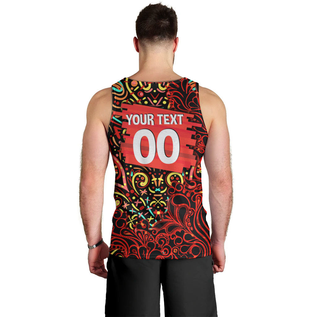 Personalized Melbourne Renegades Cricket Men Tank Top Hippie Psychedelic Pattern Vibrant Mandala Art Style