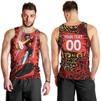 Personalized Melbourne Renegades Cricket Men Tank Top Hippie Psychedelic Pattern Vibrant Mandala Art Style