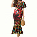 Personalized Melbourne Renegades Cricket Mermaid Dress Hippie Psychedelic Pattern Vibrant Mandala Art Style