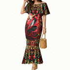 Personalized Melbourne Renegades Cricket Mermaid Dress Hippie Psychedelic Pattern Vibrant Mandala Art Style
