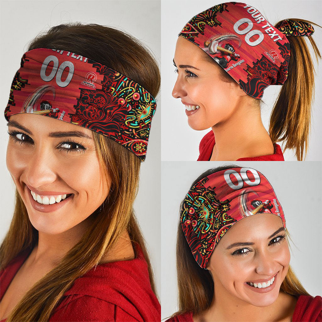 Personalized Melbourne Renegades Cricket Neck Gaiter Hippie Psychedelic Pattern Vibrant Mandala Art Style