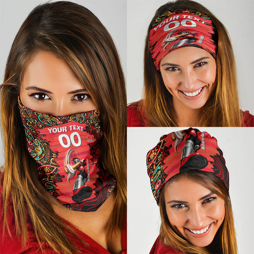 Personalized Melbourne Renegades Cricket Neck Gaiter Hippie Psychedelic Pattern Vibrant Mandala Art Style