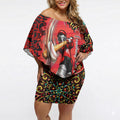Personalized Melbourne Renegades Cricket Off Shoulder Short Dress Hippie Psychedelic Pattern Vibrant Mandala Art Style