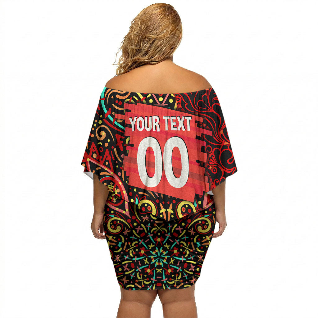 Personalized Melbourne Renegades Cricket Off Shoulder Short Dress Hippie Psychedelic Pattern Vibrant Mandala Art Style