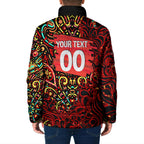 Personalized Melbourne Renegades Cricket Padded Jacket Hippie Psychedelic Pattern Vibrant Mandala Art Style