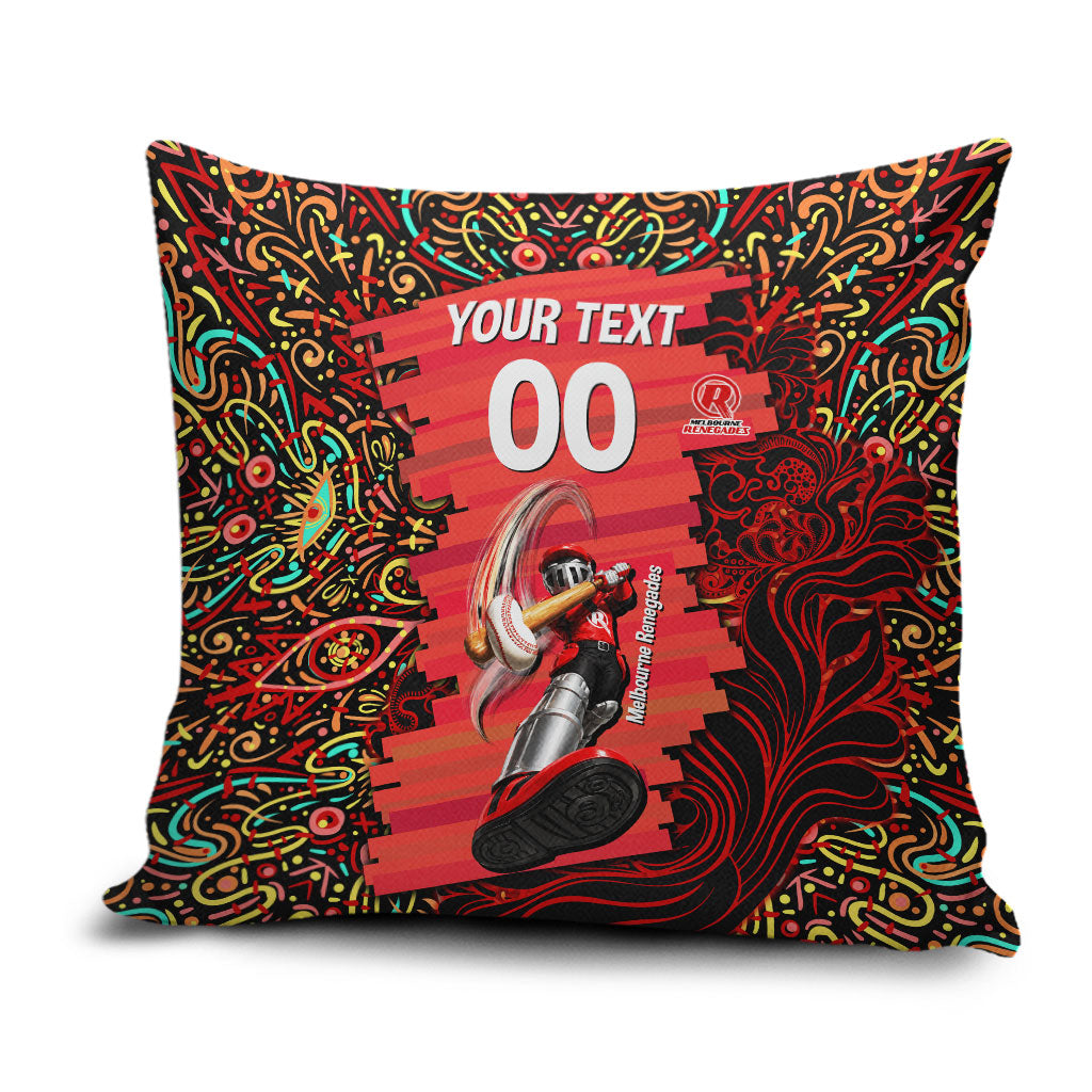 Personalized Melbourne Renegades Cricket Pillow Cover Hippie Psychedelic Pattern Vibrant Mandala Art Style
