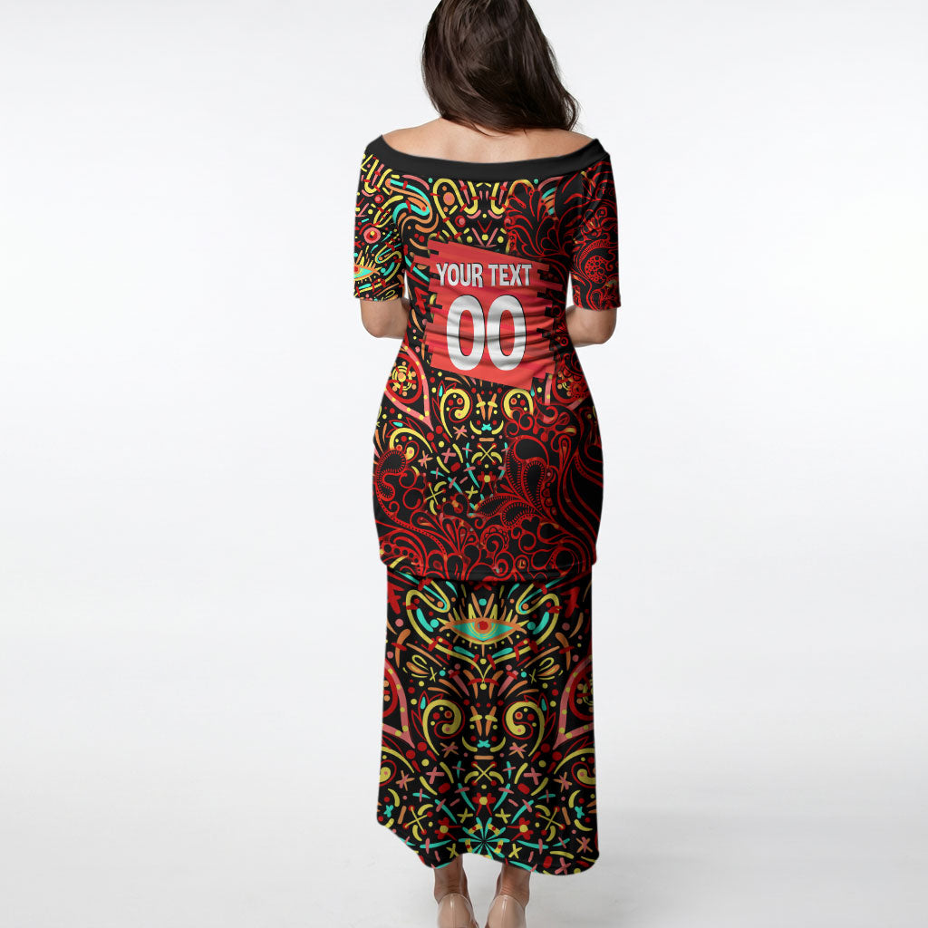 Personalized Melbourne Renegades Cricket Puletasi Hippie Psychedelic Pattern Vibrant Mandala Art Style