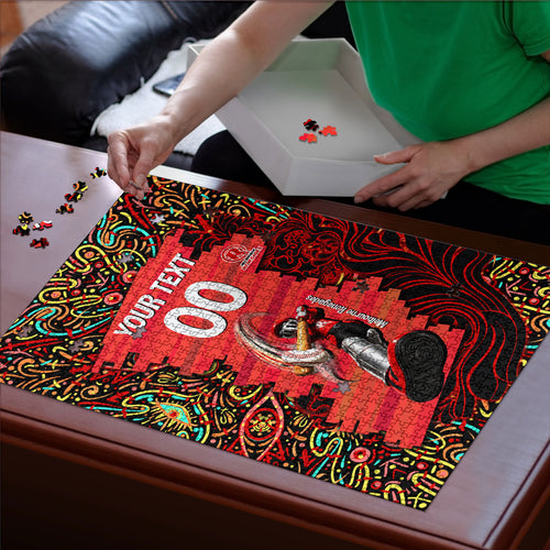 Personalized Melbourne Renegades Cricket Puzzle Hippie Psychedelic Pattern Vibrant Mandala Art Style