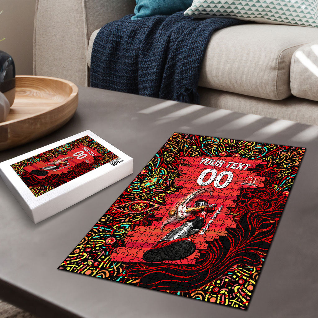 Personalized Melbourne Renegades Cricket Puzzle Hippie Psychedelic Pattern Vibrant Mandala Art Style