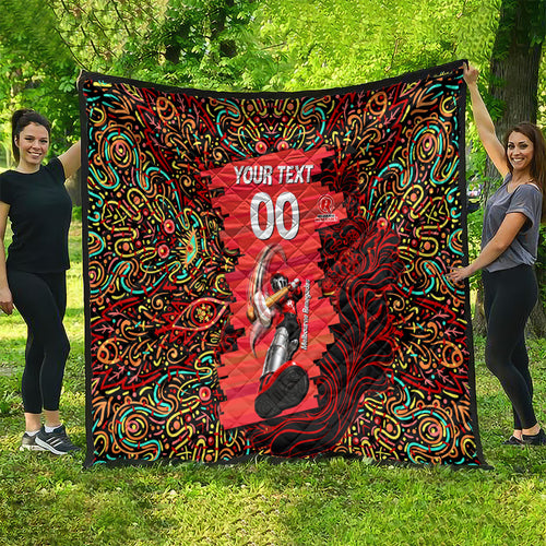 Personalized Melbourne Renegades Cricket Quilt Hippie Psychedelic Pattern Vibrant Mandala Art Style