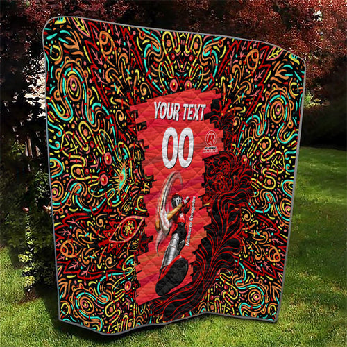 Personalized Melbourne Renegades Cricket Quilt Hippie Psychedelic Pattern Vibrant Mandala Art Style