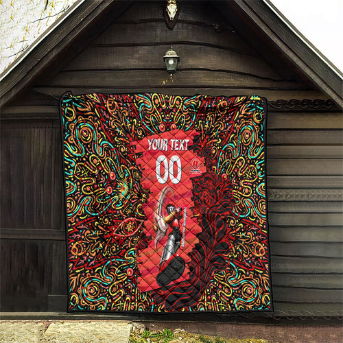 Personalized Melbourne Renegades Cricket Quilt Hippie Psychedelic Pattern Vibrant Mandala Art Style