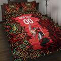 Personalized Melbourne Renegades Cricket Quilt Bed Set Hippie Psychedelic Pattern Vibrant Mandala Art Style
