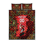 Personalized Melbourne Renegades Cricket Quilt Bed Set Hippie Psychedelic Pattern Vibrant Mandala Art Style