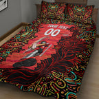 Personalized Melbourne Renegades Cricket Quilt Bed Set Hippie Psychedelic Pattern Vibrant Mandala Art Style