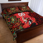 Personalized Melbourne Renegades Cricket Quilt Bed Set Hippie Psychedelic Pattern Vibrant Mandala Art Style