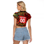 Personalized Melbourne Renegades Cricket Raglan Cropped T Shirt Hippie Psychedelic Pattern Vibrant Mandala Art Style